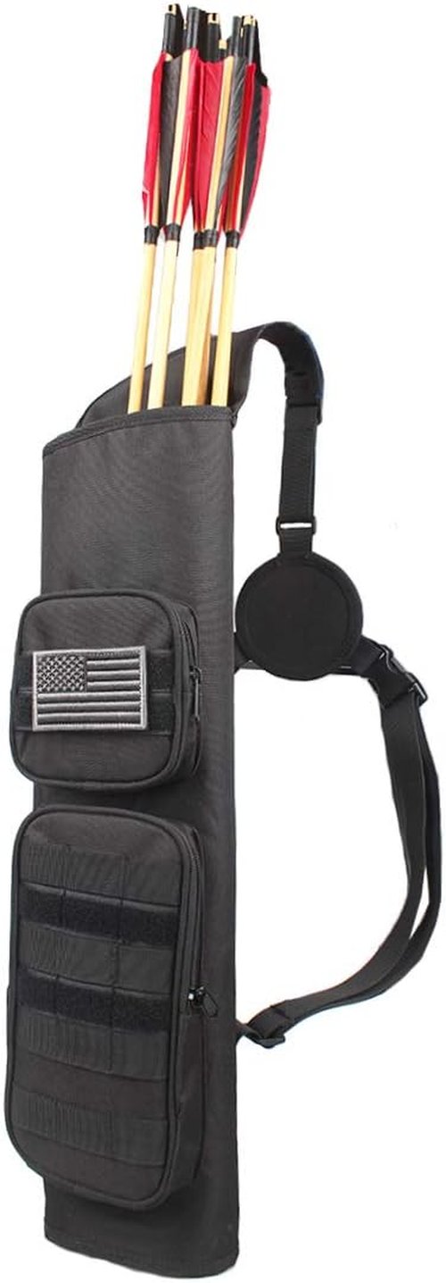 KRATARC Archery Quiver Bag - Molle System with Pockets for Hunting & Target Practice