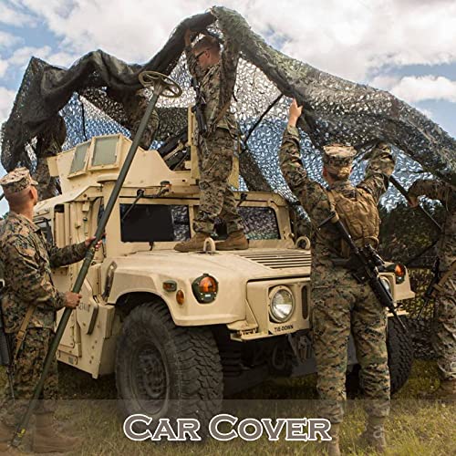 Dry Grass Camouflage Netting 20ft x 20ft with Mesh Backing for Hunting & Camping