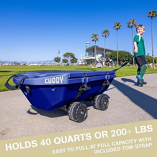 GoSports Cuddy Crawler Cooler Navy - 40 QT Amphibious Floating Cooler & Dry Storage