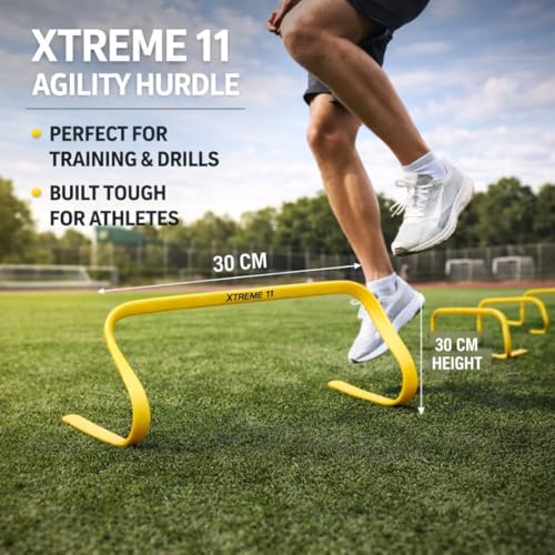 Agility Hurdles Pack of 8 - 18 Inch Speed & Training Obstacles for Athletes