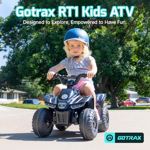 Gotrax Ride-On Toy for Toddlers with 12V Battery - Black, 1.5MPH, 80 Min Play