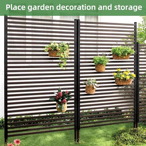 Outdoor Privacy Screen 43x59 Inches - Metal Garden Fence Panel with Variation 59.0"L x 43.3"W