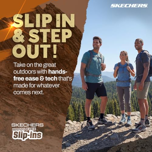 Skechers Mens Vigor 3.0 Slip-On Sneakers - Taupe/Black, Hands-Free