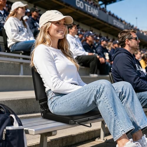Ergonomic Stadium Seat with Auto-Adjusting Backrest for Bleacher Comfort