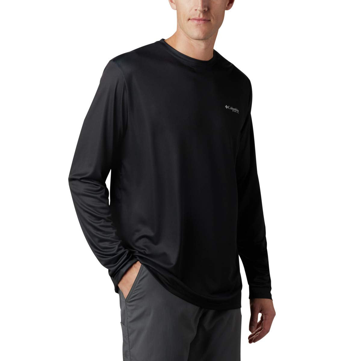 Columbia Men's Standard Terminal Tackle PFG Fish Flag LS, Black/Graphite, X-Large