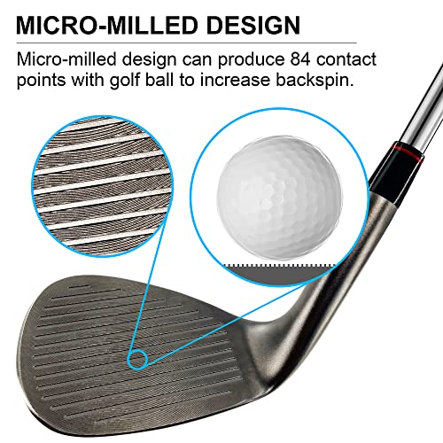 Yamato 52/56/60 Degree Golf Wedge Set - Tarnish Finish, 3-Piece Forged High Spin Wedges