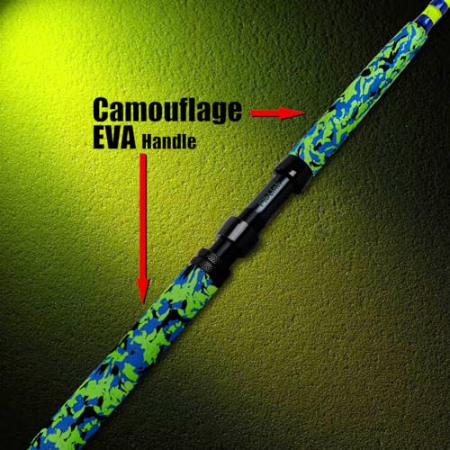 Fiblink 7'6" Catfish Casting Fishing Rod - Medium Heavy, Camouflage Handle, 1 Piece