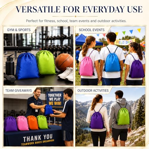 Minimalist Spiareal 150 Pack Drawstring Backpacks Bulk Sublimation Bags 12x10