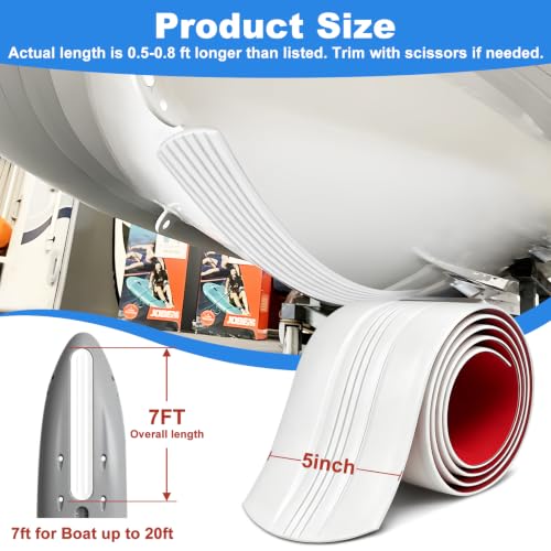 7FT Boat Keel Guard for Fiberglass & Aluminum Hulls Self-Adhesive Corrosion-Resistant