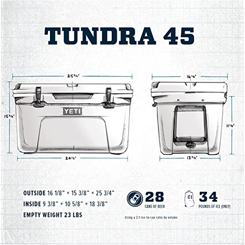 YETI Tundra 45 Cooler Navy - Durable Hard Cooler with Ice Retention