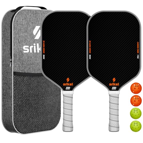Pickleball Paddles Set - USAPA Approved T700 Carbon Fiber Rackets for 2 Players