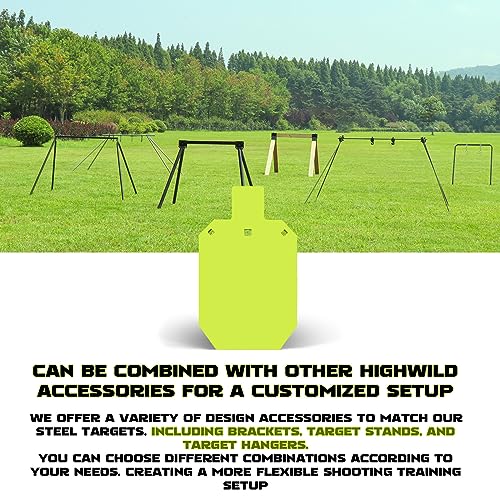Highwild 10x16in Neon AR500 Steel Shooting Target with Torso Design