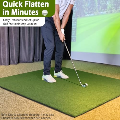 Bearwill 5' x 4' Premium Golf Hitting Mat - Indoor & Outdoor Turf Practice