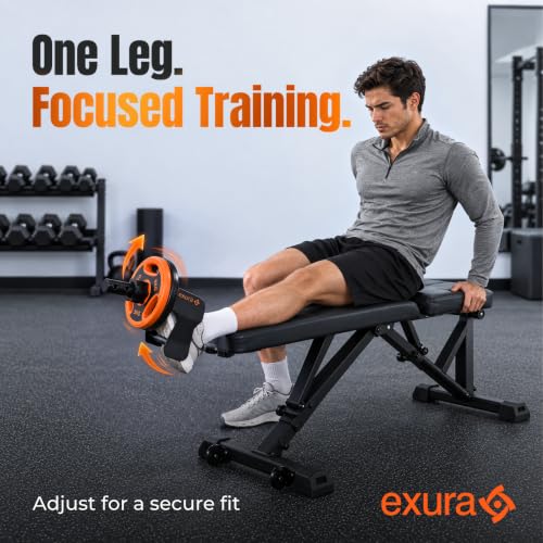 EXURA Single Leg Tibialis Trainer - Adjustable Foot Plate for Ankle & Knee Strengthening