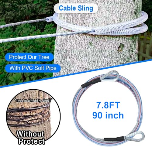 X XBEN 98FT Backyard Zip Line Kit for Kids & Adults - Safe Outdoor Fun