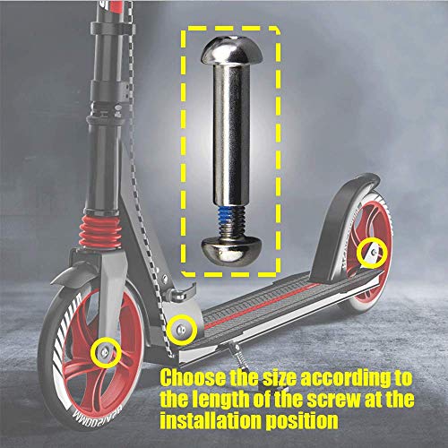 8mm x 48mm Carbon Steel Axle Bolt Set for Kick Scooters - 8.8 Grade, 800+lb Capacity