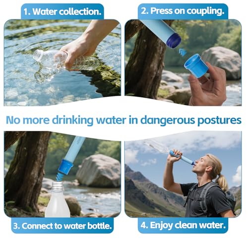 Water Filter Coupling for LifeStraw - 6 Pack, Easy Drinking & Sharing