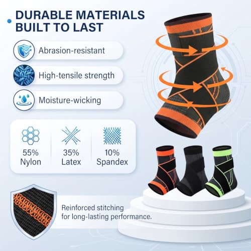 Youth Heel & Ankle Support Sleeve - Compression Brace for Kids, Green M