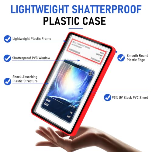 Magnetic PSA Slab Protector Case - Red / 1 Pack