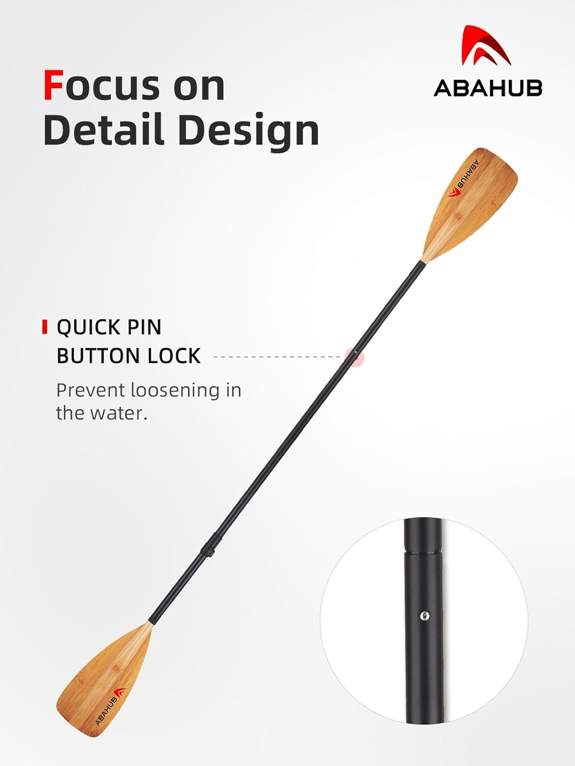 Abahub SUP Paddle - Adjustable 3-Piece Lightweight Paddleboard Oars | Aluminum Alloy Shaft 68"-84" - Multiple Colors Available