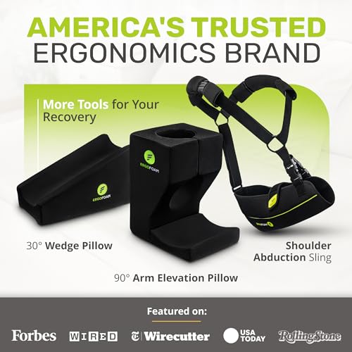 ErgoFoam Right Arm Shoulder Sling with Abduction Pillow — Post-Surgery Immobilizer