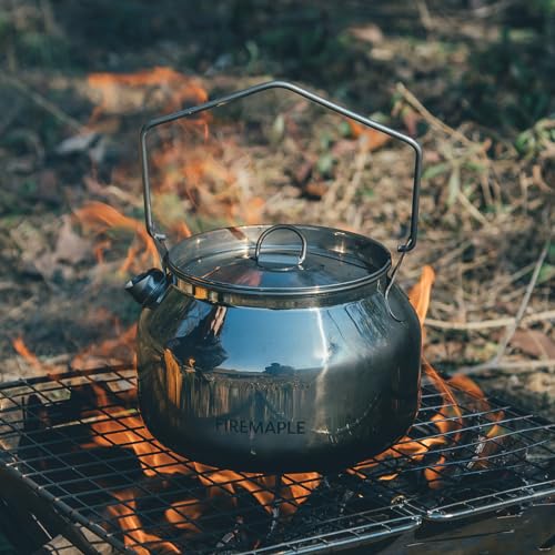 Fire-Maple Antarcti Camping Kettle Stainless Steel 1.3 Quarts for Fire Use