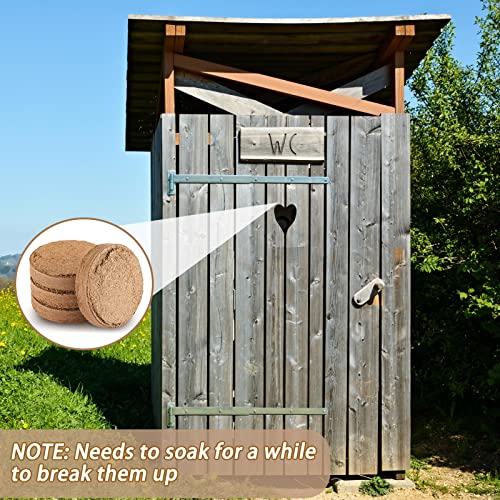 LEIFIDE Composting Toilet Coconut Coir Disks - 12 Pack, 8cm Soil Discs