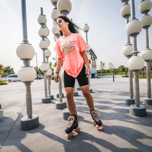 Roller Derby Candi GRL Sabina Colorful Freestyle Roller Skates - Black/Rose, Size 8