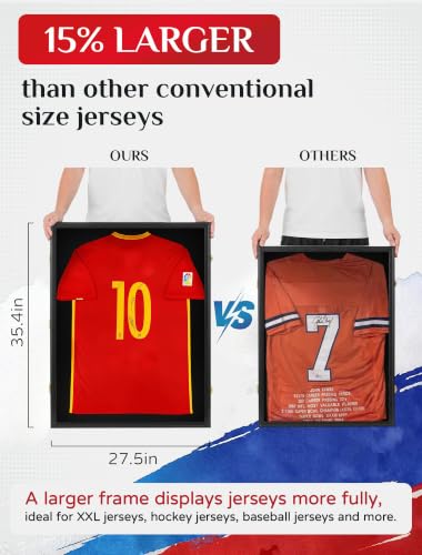 Walasis 28x36in Hockey Jersey Display Frame - Large Memorabilia Case, Model 1