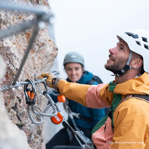 Petzl Scorpio Vertigo Via Ferrata Lanyard with Carabiners – Lightweight & Compact Climbing Safety Gear