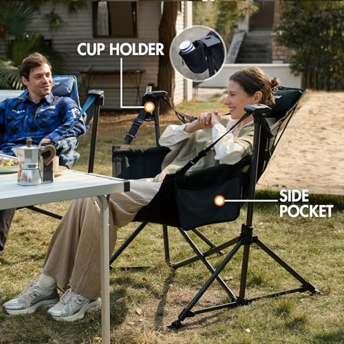 Portal Hammock Camping Chair Black 1 Pack Adjustable Recline Outdoor Seat