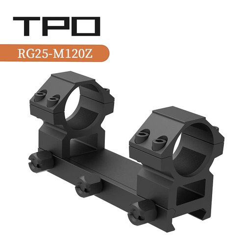 TPO 1 Inch Picatinny Scope Rings w/See-Thru Base, Medium Profile 1" Picatinny Scope Mount (1.2" Height Mount) RG25-M120Z