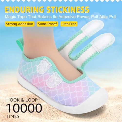 Toddler Water Shoes Boys Girls Summer Beach Quick Dry Non Slip Aqua Socks - 7 Teal Scale