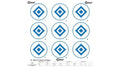 Caldwell High Contrast Sight In Targets with Triangle Shapes, Grid Backing and Hi Vis Color for Outdoor, Range, Shooting and Hunting, 10 Pack