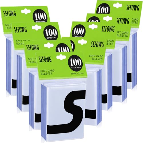 800 Pack Clear Card Sleeves for Trading Cards Baseball Sports Soft - Sefowg