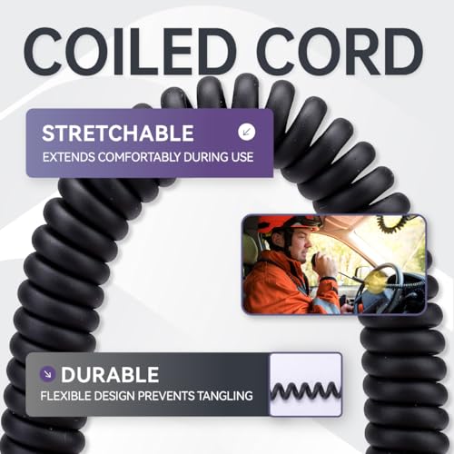 2PC Walkie Talkie Handheld Microphone with 3.5mm & 2.5mm Connectors - K1 Variation