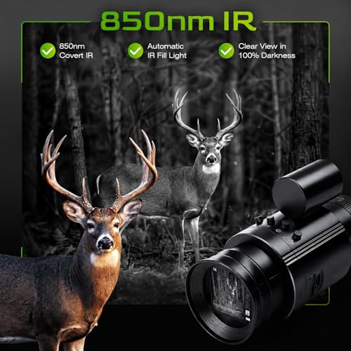 MYTH REALM 4K Digital Night Vision Monocular with 850nm IR, 4X Zoom, 1080P Video, 300m Range, Rechargeable Battery