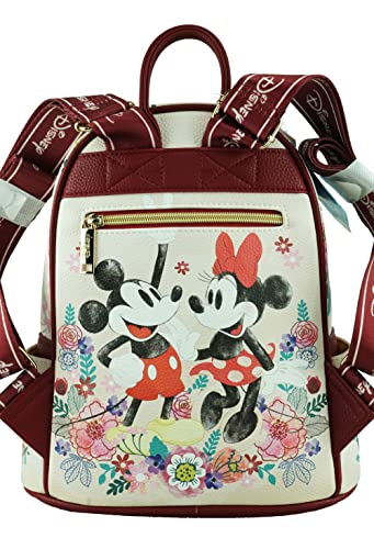 Disney Mickey & Minnie Mouse Vegan Leather Mini Backpack - 11 inch