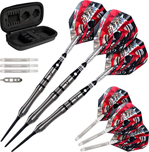 Viper Blitz 22g Tungsten Steel Tip Darts Set with Case - Slim, Heavy, 95% Tungsten
