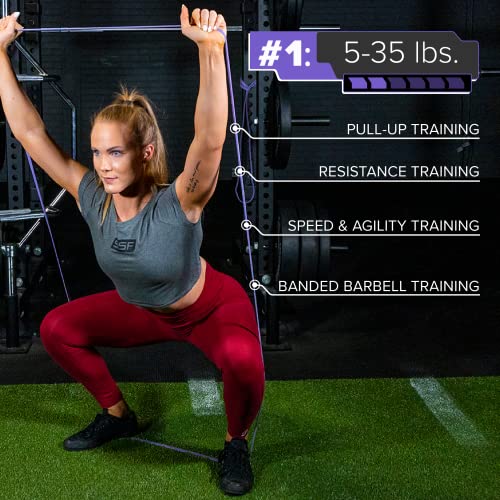 Serious Steel 41" Resistance Band Set with 4 Levels for Pull-Ups & Training