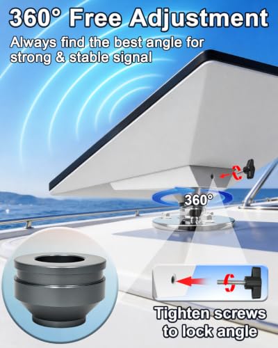 Marine Stainless Steel Starlink Mini Antenna Mount for Boats & RVs