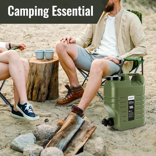 3.2 Gallon Camping Water Jug with Spout - Leakproof BPA-Free Container