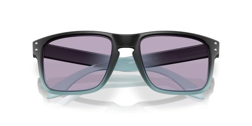 Oakley OO9244 Holbrook Low Bridge Fit Sunglasses, Matte Transparent Stonewash Blue/Prizm Slate, 56 mm