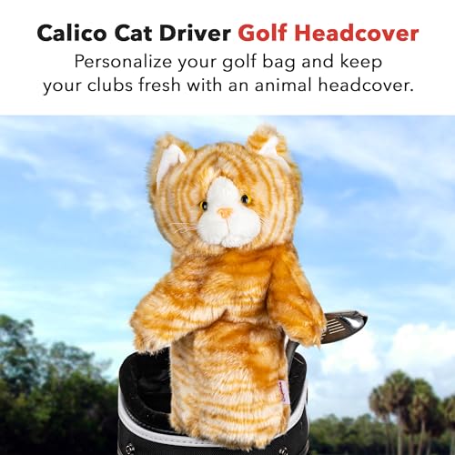 Calico Cat Golf Driver Headcover - Premium Weather-Resistant Club Cover for Men & Women