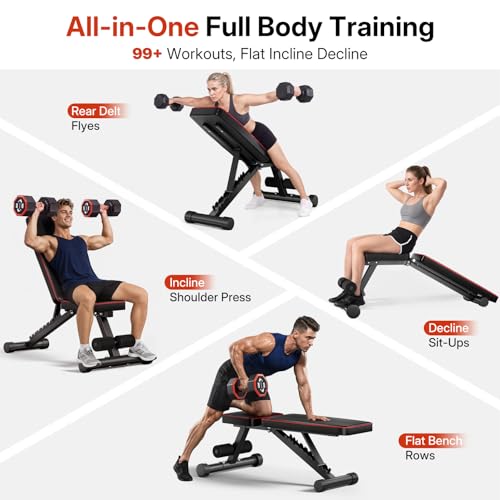 OUNUO Black 2.0 Multi-Function Weight Bench Set for Home Gym