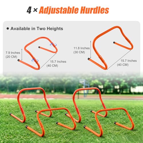 Speed & Agility Training Ladder and Hurdles Set for Soccer and Sports Drills