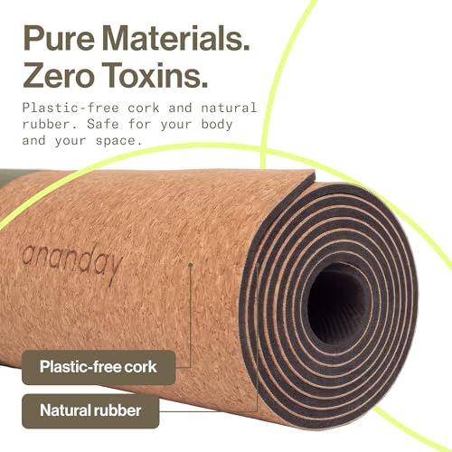 Premium Cork Yoga Mat - Non-Slip, Eco-Friendly, Supportive for Hot Yoga & Pilates
