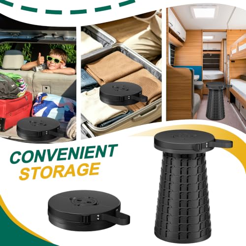 XXXL Collapsible Portable Stool - 21.3 Inch Round Seat, Lightweight & Heavy Duty