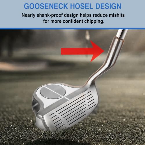 Intech EZ Roll Golf Chipper Club - Right Hand, Silver/White, 35 Inch