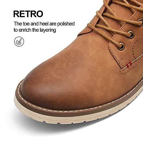 Men's Waterproof Hiking Boots Casual Chukka Shoes - Brown 10.5 Bmy8071